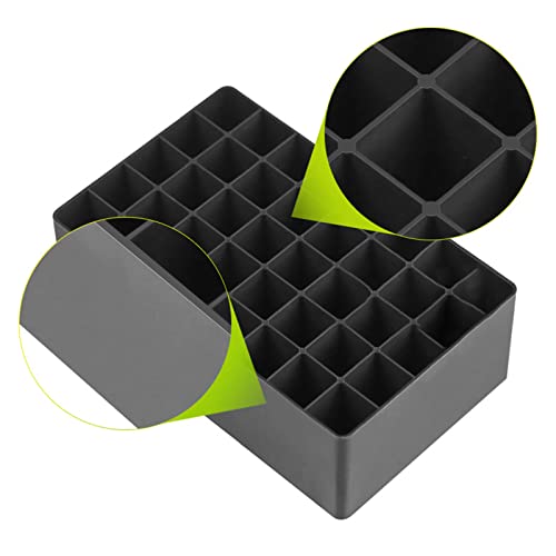 Colorful Marker Pen Organizer Box with 108 Slots, Stackable, Multi-Slot, Non-Slip, Black