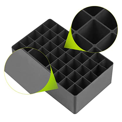 Colorful Marker Pen Organizer Box with 108 Slots, Stackable, Multi-Slot, Non-Slip, Black