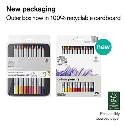 Winsor & Newton Studio Collection Artist Pencils, Color Pencils, Set of 24 - style: 24 Color Pencils