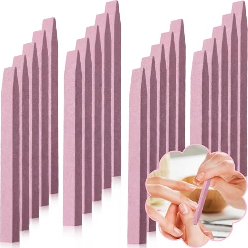 Mudder 8 Pcs Stone Nail File Pumice Stick for Fingernails Pumice Rock Nail Cuticle Pusher Rock File for Home Salon Toenail Buffing Tool (Pink) - color: Pink