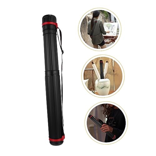 NUOBESTY Thickened Telescoping Poster Tube with Shoulder Strap Expandable Artwork Carrying Case for Drawings Blueprints and Documents Secure Spiral Seal Storage Tube