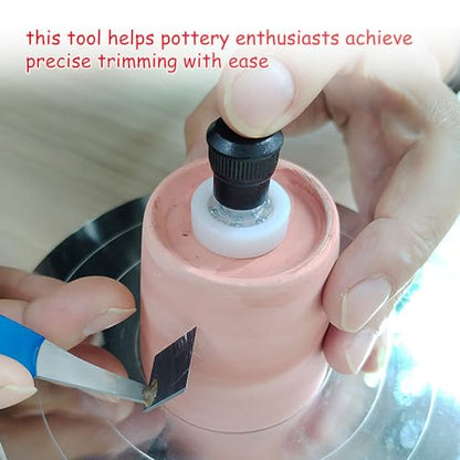 ZORZA 4Pcs Pottery Wheel Trimming Tools Little Spinners for Clay Finishing | Tiny,Smooth,Ergonomic,Protects your Hands,4Sizes,for Pottery Enthusias Ceramic Projects,Achieve Precise Centering Balance