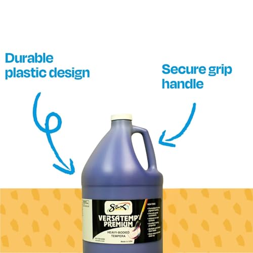 Sax Versatemp Premium Heavy-Bodied Tempera Paint, Primary Blue, 1 Gallon