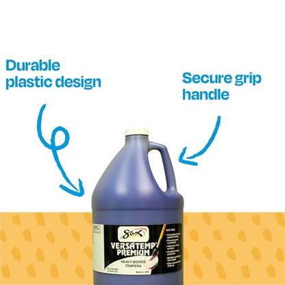 Sax Versatemp Premium Heavy-Bodied Tempera Paint, Primary Blue, 1 Gallon