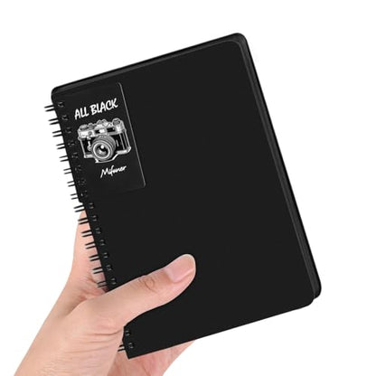 5x7in Black Paper Mixed Media Sketchbook, 110gsm Spiral Bound Art Journal Sketchbook, 70Sheets Acid-Free Travel Pocket Sketch Pad for Drawing, Illustration, Ideal for Most Dry Media - color: 1-BlackPaper-SideSpiral