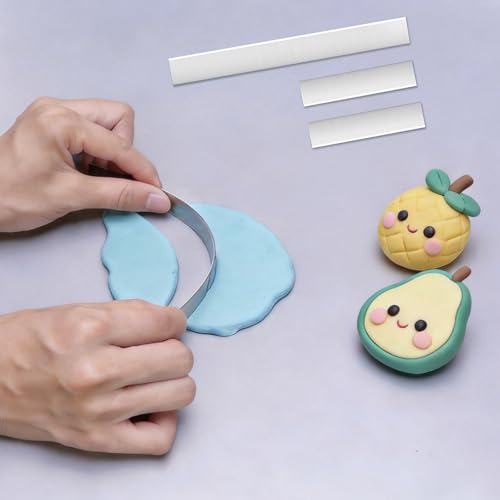 12 Polymer Clay Tools Acrylic Rolling Pin with Thickness Rings for Sculpting Craft Shaping Knife Cutters Slicer Kit Clear Rectangle Sheet Press Board Wire Texture Set Needle Detail Modelling Supplies - color: 12 clear