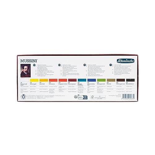 Schmincke - MUSSINI finest resin oil paints, cardboard set, 12 x 15 ml set, 70 012 097 - size: 6.09 Fl Oz (Pack of 1)