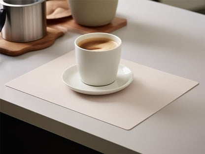 Silicone Placemats, Food-Grade Non-Slip Waterproof, Dining, Countertop Protector, Kitchen Counter Mat, Heat Resistant, Baking mat Dishwasher Safe - color: White Gray, size: 15.7 x 11.8 in - 2pcs (0.04 in)