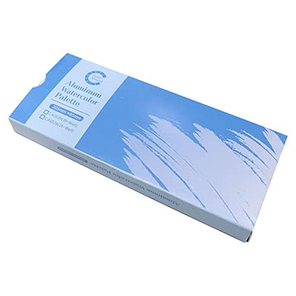 Aluminum Watercolor Palette 39 Well (8.1" x 3.4" x 0.7") - color: White, size: 39 Well (8.1" x 3.4" x 0.7")