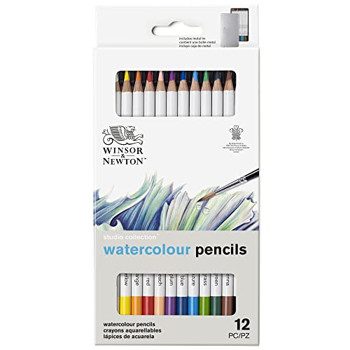 Winsor & Newton Studio Collection Artist Pencils, Watercolor Pencils, Set of 12 - style: 12 Watercolor Pencils