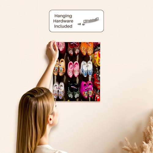 3dRose Netherlands, Amsterdam. Dutch wooden shoes Museum Grade Canvas Wrap 11x14 - size: 11"L x 14"W