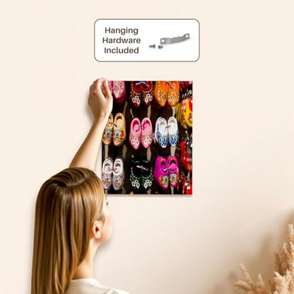 3dRose Netherlands, Amsterdam. Dutch wooden shoes Museum Grade Canvas Wrap 11x14 - size: 11"L x 14"W
