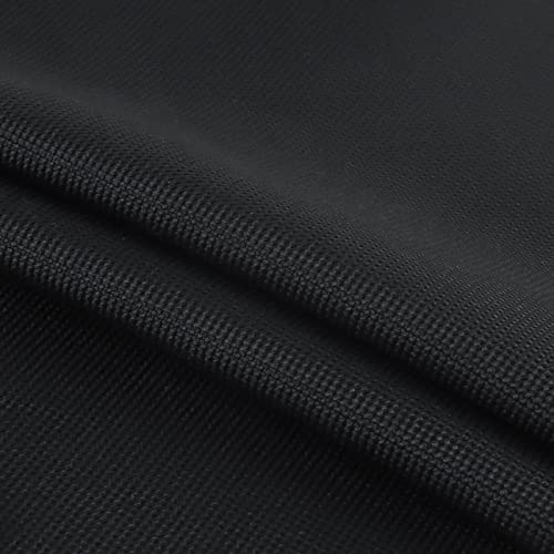 Thickened Waterproof Canvas Fabric for Outdoor/Indoor Project,Heavy Duty 1800 Denier Canvas Cordura Fabric Apply to Home Decor,Sunbrella,Awning, Marine,DIY,Craft,60" Wide,Sold by The Yard (Black) - color: Black