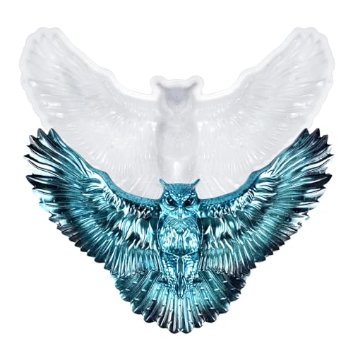 3D Crystal Owl Silicone Mold Winged Owl Resin Mold for Epoxy/UV Resin Casting, DIY Craft Hanging Ornament Art Decors for Living Room Resin Craft Mold Lovers Gift Home Bedroom Wall Decors