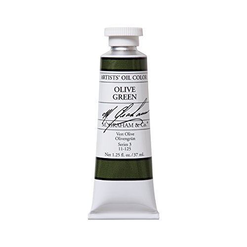 M. Graham Artist Oil Paint Olive Green 1.25oz/37ml Tube - color: Olive Green, size: 1.25 Fl Oz (Pack of 1)