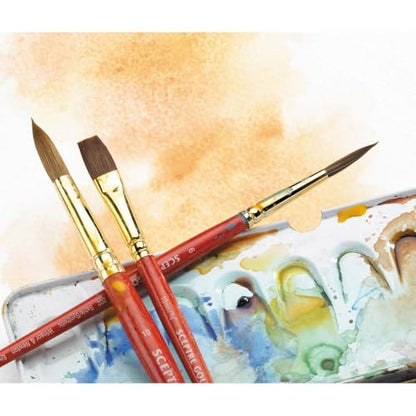 Winsor & Newton Sceptre Gold II Series 606 Short Handle Brush - Flat Wash ¼" - size: ¼", style: Flat Wash