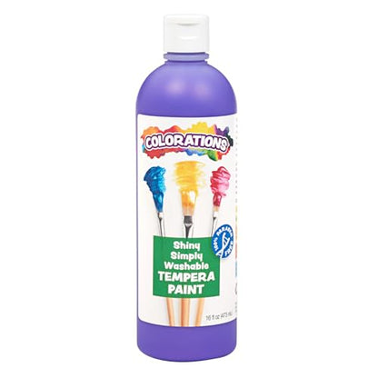 Colorations Simply Shiny Washable Tempera, Purple - 16 oz. - color: Purple