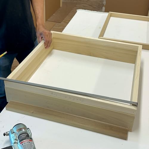 (Pack of 2) Oversized 48x48 Inch Cradled Wooden Painting Panels, Unfinished Birch Wood Art Board with Artwork Shipping Box, 2 Inch Thick Frame for Acrylic and Oil Painting Pouring and Mix Media