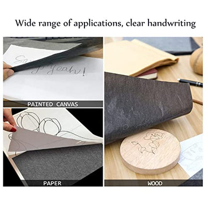 50 Sheets Carbon Paper, Carbon Paper Sheets, 8.25x11.7 Inch Graphite Paper, Tracing Graphite Transfer, for Tracing Drawing Patterns on Paper, Canvas, Wood, Fabric (1 PC) - color: 1 PC