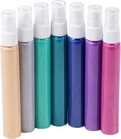 Tulip Fabric Paint, Permanent Spray on Paint Set, 7 Pack Metallic - color: Metallic