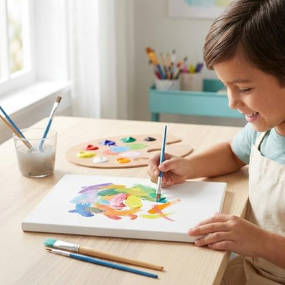 HQ Finestroke Canvas Pad, 9 x 12 Inches, 100% Cotton 8 oz Canvas Sheets, 10 Sheets, Acrylic and Oil Painting Pad