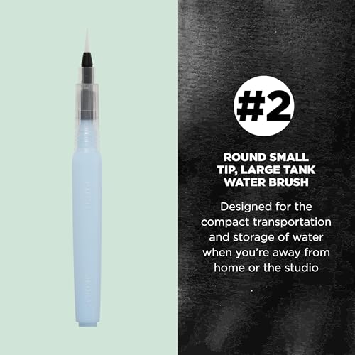 SAKURA Koi Water Color Brush 9-ml Tank, Small Round Brush 39121 - color: Clear, size: 9 ml