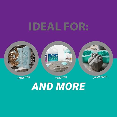 BBDINO Silicone Mold Making Kit 40A High Hardness Liquid Platinum Silicone for Molds Crafting and Silicone Casting Strong Strength Transparent 2.42 Lbs - color: 2.42 lbs