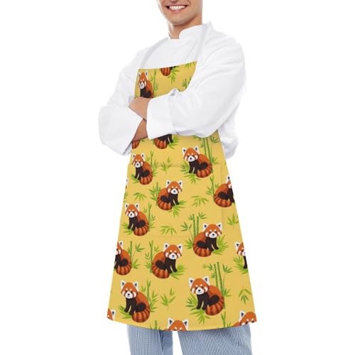 Cooking Apron for Adults with Pockets, Waterproof Oil Resistant Bib for Kitchen Restaurant BBQ Baking - color: Style (326)