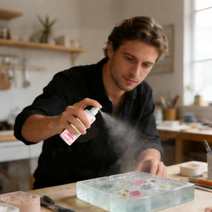 Mold Release Spray, Non Stick Performance, 120ml, Epoxy Resin Release Agent Spray, Candle Soap Mold Rélease S-Pray, Gentle Formula, for Epoxy, Candle, Soap, Plaster, and Concrete Casting Projects