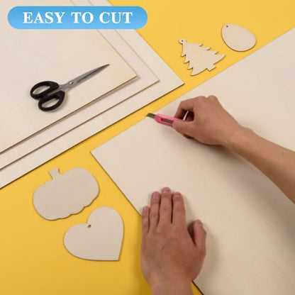 AWIZOM 12 Pack Basswood Sheets for Crafts-18 x 24 x 1/8 Inch- 3mm Thick Plywood Sheets with Smooth Surfaces Unfinished Wood Boards for Laser Cutting, Wood Burning, Architectural Models, Staining - size: 18 x 24 inch
