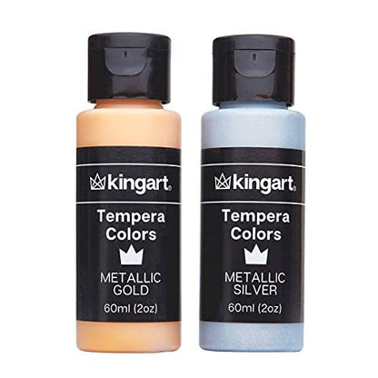 KINGART Washable Tempera Paint, 18 Unique Colors, 60ml (2oz) Poster Paint, Art Supplies for Finger Painting, School Projects, and Crafting