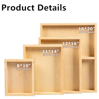 DJAR Wood Canvas Panels for Painting, 2 Pack of 12 x16’’ Wooden Canvas Panels for Paint Pouring, Art Crafts, Acrylic and Oil Painting - size: 12"*16"-2Pcs