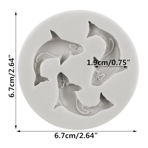 Ocean Animal Polymer Clay Mold Dolphin Killer Whale Silicone Molds for DIY Crafts Air Dry Plaster Polymer Clay Epoxy Resin Casting Jewelry Making - color: Style C