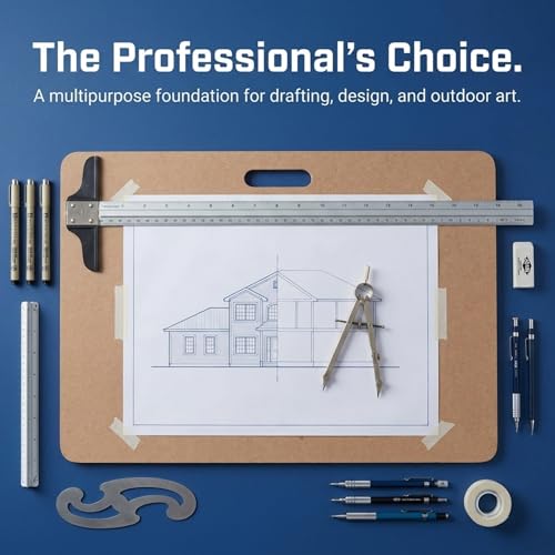 ALVIN Masonite Board with Cutout Handle 24" x 36" Model SPM24 School and Studio Use Portable Art Tool for Drawing Drafting and Design Great for Students and Professionals - 24 x 36 Inch - size: 24"W x 36"H
