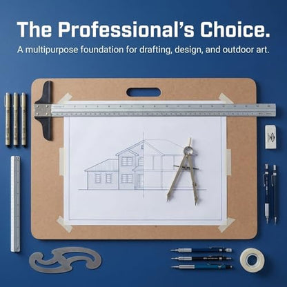 ALVIN Masonite Board with Cutout Handle 24" x 36" Model SPM24 School and Studio Use Portable Art Tool for Drawing Drafting and Design Great for Students and Professionals - 24 x 36 Inch - size: 24"W x 36"H