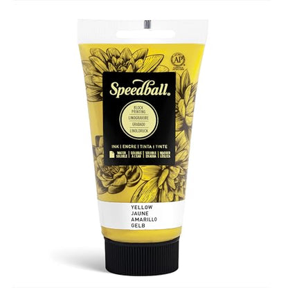 Speedball Water Soluble Block Ink -Yellow (2.5 Oz.) - color: Yellow, size: 2.5 fl oz