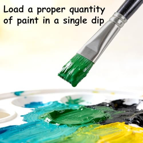 Paint Brushes Set of 18 Pcs with Palette Knife and Sponge, Artist Professional Painting Kit for Acrylic, Oil, Watercolor, Gouache, Include Art Organizing Bag (Black)
