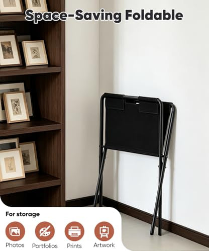 Mocomax Canvas Art Print Rack, Portable Folding Art Display Stand for Painting, Posters, Artwork, Prints, Canvas, Panels, Art Storage Drying Rack in Artist Galleries, Studios, 16.5"Wx18.7"Dx26.3"H (S) - size: Small