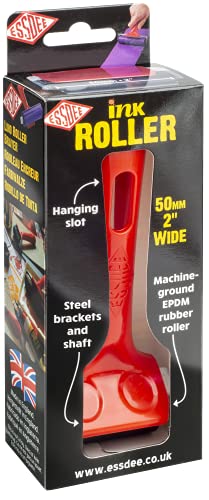 ESSDEE Ink Roller 1.97 Inch - Heavy Duty EPDM 70 Shore Hard Rubber Surface Brayer - Aluminium Core - Block Printing, Scrapbooking, Art Work - size: 50mm
