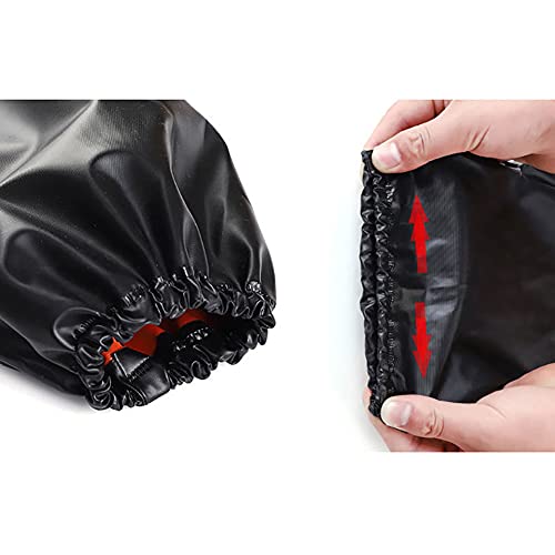 Somotersea Waterproof Aprons for Dishwashing Rubber Vinyl Lightweight Chemical Resistant Industrial Apron Adjustable Bib 40" for Work Grilling Lab Kitchen Butcher Black