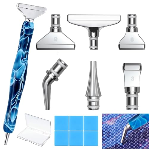 Heyseri Diamond Painting Pens, “Classic Wax Stylus” Diamond Art Pen, Gem Painting Tools Accessories, Gem Art Pen with Metal Tips for 5D Craft Nail - color: 14PCS-Blue