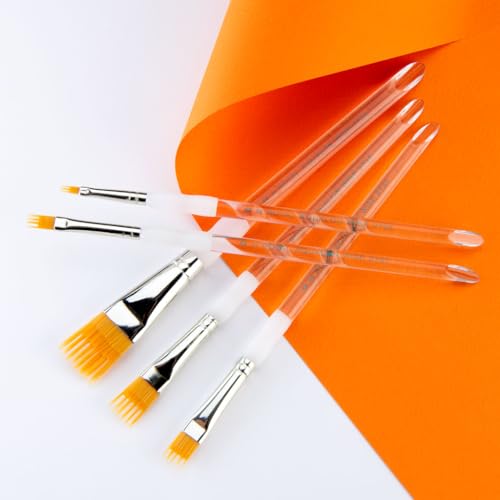 Royal & Langnickel Aqualon Wisp Flat Artist Brush Set, 5-piece - style: Flat