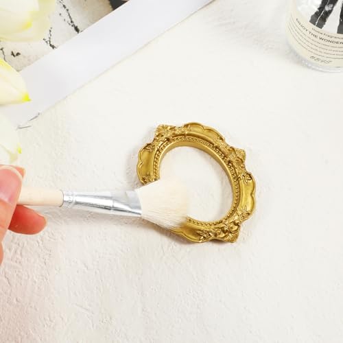 Jeffdad 7 PCS Mop Brush for Acrylic Painting, Versatile Blending Mop Brushes Paint Brushes Set with Wooden Handle for Acrylic Painting Watercolor Oil Painting Face Body Art