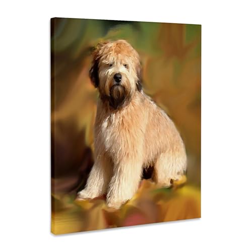 3dRose Soft Coated Wheaten Terrier Museum Grade Canvas Wrap 8x10 - size: 8"L x 10"W