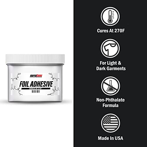 Rapid Cure® Screen Printing Ink Foil Adhesive (Quart - 32oz.) - Plastisol Ink for Screen Printing, Fast Curing Fabric Paint - Screen Print Direct®, USA Made - color: Foil Adhesive, size: 32 fl oz