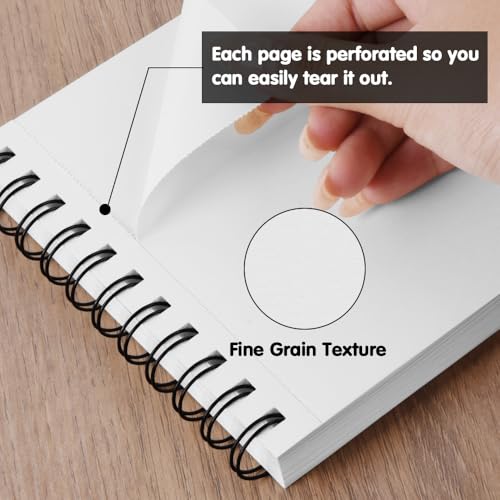 8.3" x 5.8" Hardcover Sketchbook, Top Spiral Bound Art Journal Sketchbook, 60 Sheets 92LB/150 GSM Acid-Free Drawing Bright White Mixed Media Paper for Adults Beginners Artists.Grass Green - color: 150gsm-bright white paper grass green