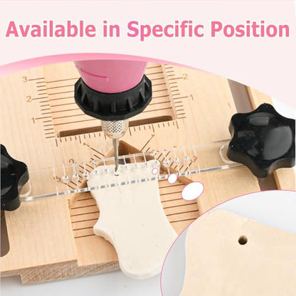 Polymer Clay Earring Hole Drill Guide Tool, Precision Drilling Guide for Polymer Clay Jewelry Earring Making Tools & Clay Craft Accessories