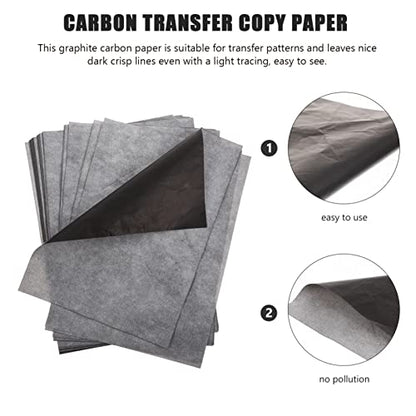 Beatifufu A4 Carbon Transfer Paper 100 Sheets One-Side Graphite Copy Paper for Tracing Drawing Art Pattern Transfer and Craft Projects