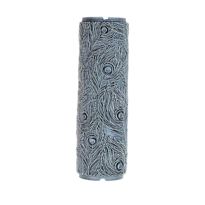 Peacock Feathers Clay Texture Roller 4" for Polymer Clay - color: Peacock Feathers Roller