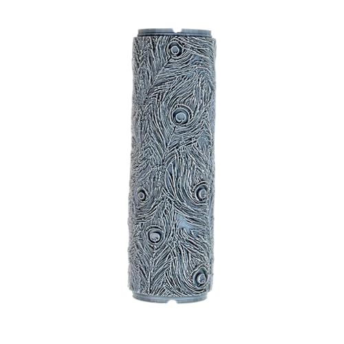 Peacock Feathers Clay Texture Roller 4" for Polymer Clay - color: Peacock Feathers Roller